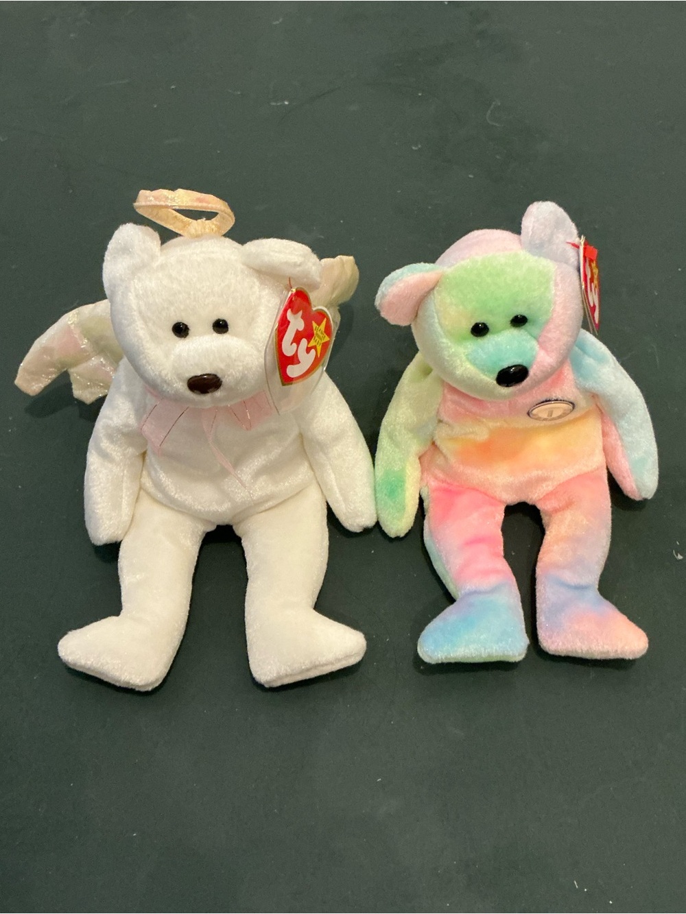 New With Tags Ty Beanie Baby Halo I and Birthday Bear 1999